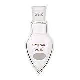 Distilling Flask, 25ml - 14/20 Joint & Side Socket