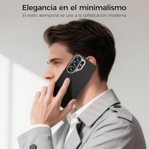 BENKS Funda Kevlar para Samsung Galaxy S26 Ultra, Carcasa Magnética con Protección Antigolpes TPU y Marco de Cámara de Aluminio, Funda Premium Ultrafina para S26 Ultra, Negro Carbón