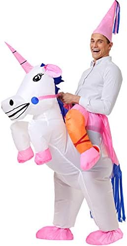 YEAHBEER Unicorn Costume Inflatable Suit Halloween Cosplay Fantasy Costumes
