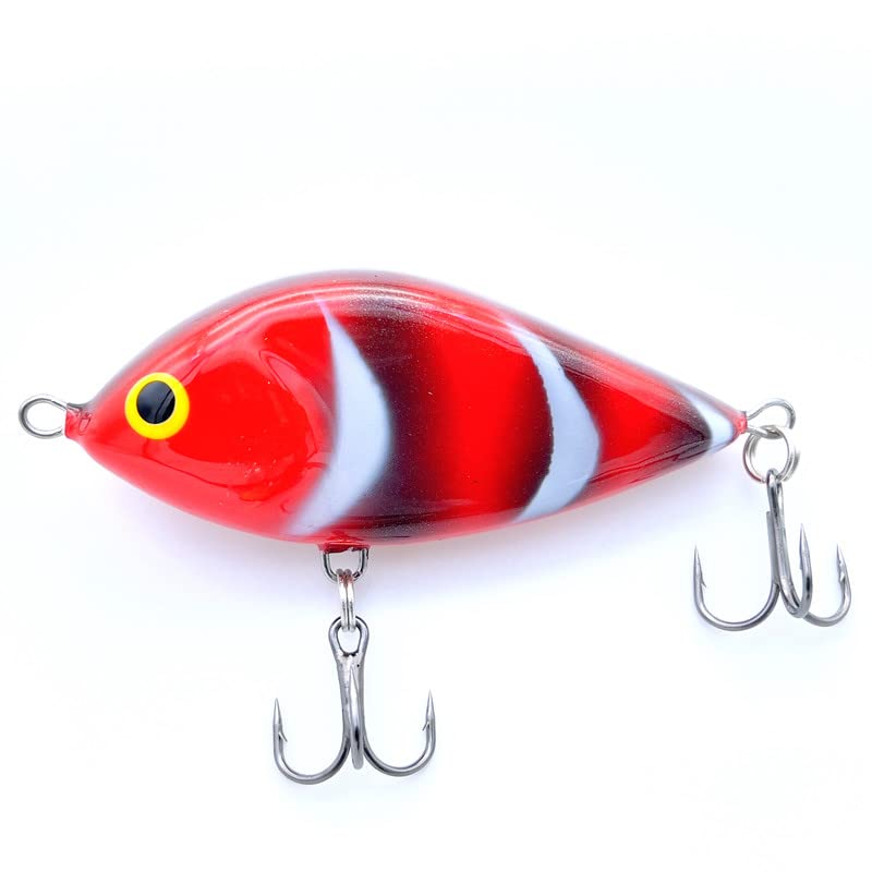 EVERBAY DORADO Wobbler Fishing Lure - Artificial Hard Crankbait - Fishing Tackle, Topwater Life-Like Swimbait for Perch Pike Zander Catfish Chub Barbel Trolling in Freshwater, Sinking - DRUNK 7cm NO