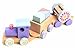 One Earth Toys Wooden Train with Stacking Blocks & Moving Wheels by, Toddler Educational Toy for Boys & Girls |Eco-Friendly Wood| Improves Motor Skills, Imaginative Play & Coordination, 2 Years Old