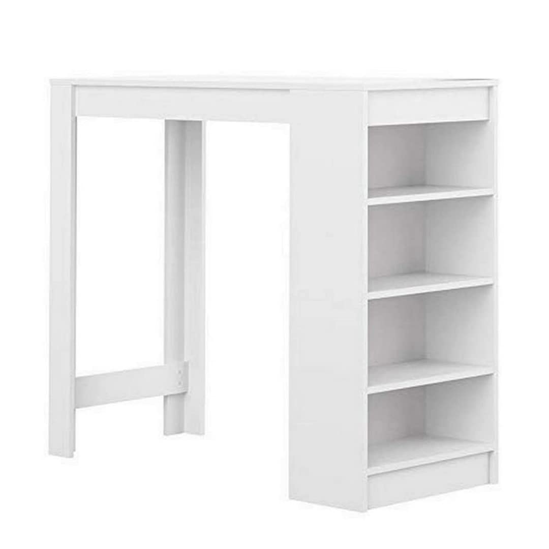 TEMAHOME Aravis Bar Table, White, 115 x 50 x 102.7 cm