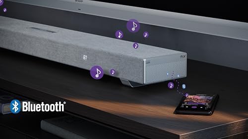 HT-SBW53121(SL) 3.1.2 Dolby Atmos Soundbar mit kabellosem Subwoofer, 550W, Bluetooth, HDMI eARC, Dolby Audio – abgestimmt von Devialet – in Silber