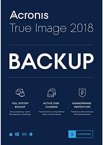Acronis True Image 2018-5 Computer Backup Software