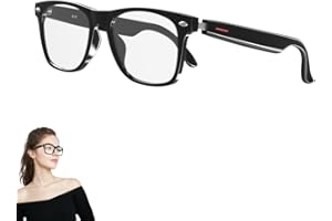 Smart Bluetooth Glasses for Men and Women, Touch Control, Outdoor UV Protection and Volume Control, Hands-Free Calls (Black C