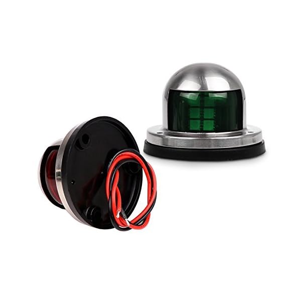 DDSKY-navigation-lights-Stainless-Steel-12V-Marine-Boat-Yacht-Light-LED-Bow-Navigation-Side-Lights-Pontoons-Sailing-Signal-Light-One-Pair-Red-Green
