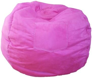 Fun Furnishings Beanbag, Small, Fuchsia Micro Suede
