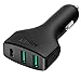 AUKEY Car Charger with USB C Port & Dual AiPower Ports for LG G5, Nexus 6P/5X, Samsung, iPhone & More | Qualcomm Certified