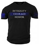 Grunt Style Blue Line Men's T-Shirt (Large)