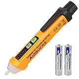 Non-Contact Voltage Tester Electrical Voltage Detector Pen 12-1000V AC Inductive Electric Tester Pen Digital Multimeter Volt Meter with Alarm Mode Live/Null Wire Judgment Aidbucks PM8908C