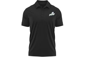 CAMPUS LAB Official NCAA Collegiate Men's Polo Sport Short Sleeve Shirt Left Chest Logo Black Collection