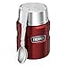 Thermos Stainless King 16 Ounce Food Jar with Folding Spoon, Cranberry