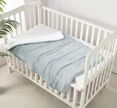 CREVENT Minky Baby Quilt Blanket