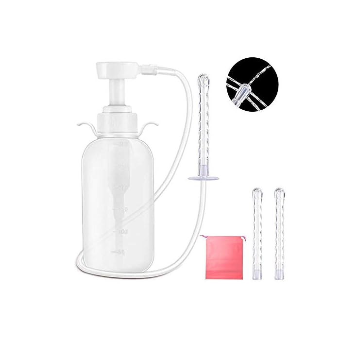 Reusable Vaginal Cleansing System Excellent Vaginal Cleanser Female Vaginal Rinse, Manual Pressure Clean, FDA Approved, 100% Safe, 300 ml Capacity Extra 2 Nozzle Tips Doctor Recommended (300ml)