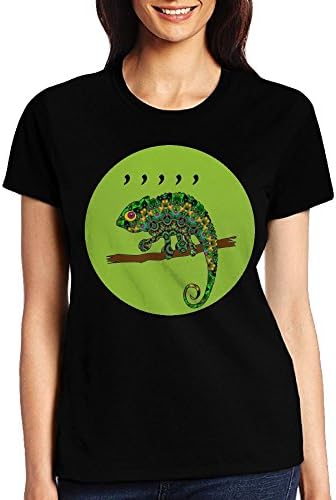 TX TX 2X Women's Crew Neck Shirts T Shirts/Comma Chameleon