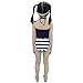 Jastore 3pcs Baby Girls Bikini Suit Navy Striped Swimsuit Swimwear Bathing Clothes (3-4 Years)