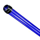 48 in. - T5 - Blue - Tube Guard with End Caps - Colored Plastic Lamp Sleeve - American PLAS-T5TGB