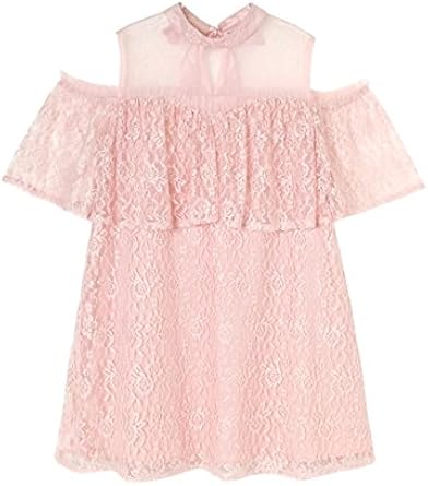 Amazon Bubbles バブルス オフショルレースワンピース ピンク F ワンピース チュニック 通販