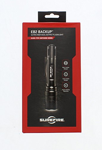 Surefire eb2 backup ultra-high dual-output led flashlight with cl…