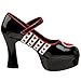 Funtasma by Pleaser Women's Halloween QUEEN-55,Black-White-Red Patent,11 M