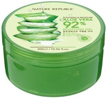 Nature Republic New Soothing Moisture Aloe Vear GEL 92% 300ml Korean Cosmetics by Night Plaza