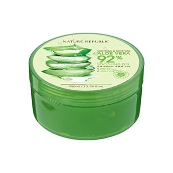 Nature Republic New Soothing Moisture Aloe Vear GEL 92% 300ml Korean Cosmetics by Night Plaza