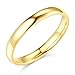 14k Yellow OR White Gold 3mm SOLID Plain Wedding Band