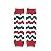 Elesa Miracle 6pc Baby & Toddler Cozy Soft Leg Warmers, Kneepads, Gift Set for Little Boys & Girls (Christmas Color)