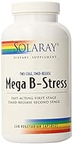 Solaray B-stress, Mega Two-Stage Timed Release, 240 Count