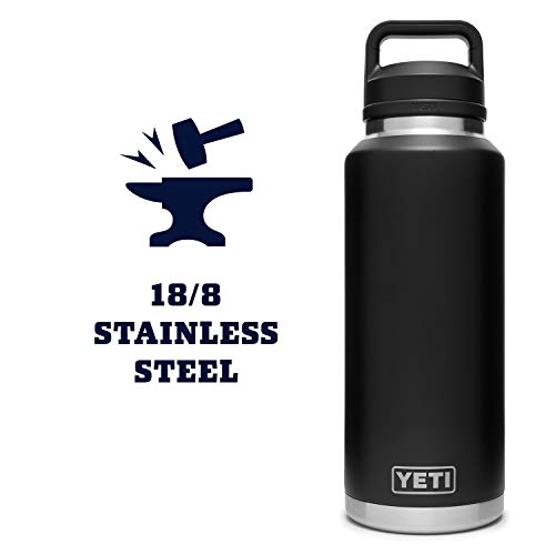 YETI Rambler 46 oz Bottle, Vacuum Insulated, Stainless Steel with Chug Cap, Black Pricepulse