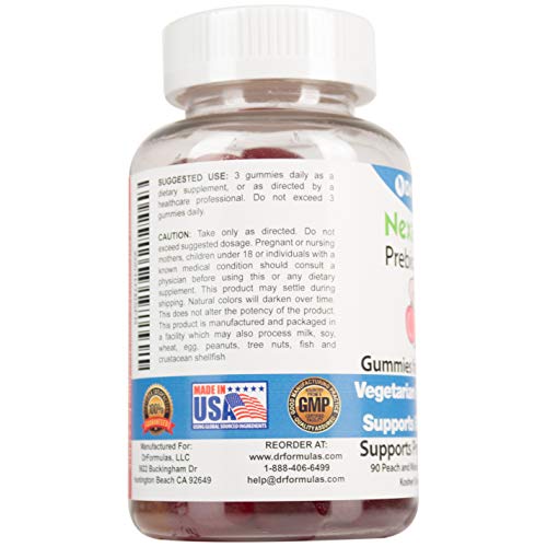 DrFormulas Prebiotic Fiber Gummies Supplement for Kids