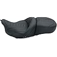 Mustang Motorcycle Seats 79007 Super Touring Deluxe Heated One-Piece Seat for Harley-Davidson Electra Glide Standard, Road Glide, Road King & Street Glide 2008-'21, Deluxe, Black, Extended Reach