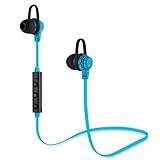 Creazy Wireless Bluetooth Headset Stereo Headphone Earphone for iPhone Samsung (Blue)