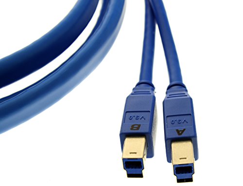 Aleratec SuperSpeed USB 3.0 (2) Type A Male to (2) Type B Male Snake Cable, Blue, 6ft (1.82m)
