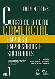 Livro Curso de Direito Comercial - Empresa, Empresários e Sociedades - Vol. 1