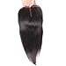 EVA HAIR 7a Brazilian Straight Lace Front Closure Piece 3.5x4 Virgin Human Hair Closure Bleached Knots Middle Part Lace Closure with Baby Hair in Stock (14inch)