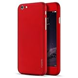 iPhone 6 Plus & iPhone 6s Plus Case, FLOVEME [ All-Round Series ] 360 Degree 12 in 1 Full Cover Holder with Tempered Glass Screen Protector for Apple iPhone 6 Plus and iPhone 6s Plus 5.5 inch - Red