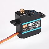 FMS RC Airplane Part - 17g Digital Metal Gear Servo Positive with Arm (700mm Cable Length)