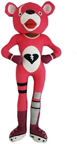 Stheanoo Plush Toys Cuddle Team Leader Fortnite Game Adorable Cartoon Pink Soft Bear Doll Stuffed Plush Doll Toy for Children, Kids