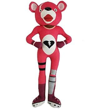 stheanoo plush toys cuddle team leader fortnite game adorable cartoon pink soft bear doll stuffed plush doll toy for children kids - fortnite plushies skins