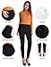 Bamans Womens Dress Pants,High Waisted Workout Leggings For Women,Office Skinny Lined Leggings,Black