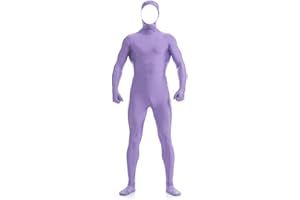 Howriis Open Face Bodysuit Unisex Spandex Zentai Costume - Stretch Adult Disappearing Man Body Suit for Halloween & Cosplay