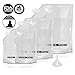 (6) Black & White Label Premium Plastic Flasks Liquor Rum Runner Flask Cruise Kit Sneak Alcohol Drink Wine Pouch Bag Set Reusable Concealable Flasks for Booze & Cocktails 2x32oz+2x16oz+2x8oz + Funnel