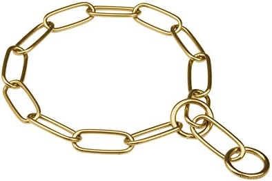Herm Sprenger Brass Akita Inu Fur Saver Collar - 51529 (02) - Size 23 inch (58 cm) for Dogs with Neck Size of 20-21 inch (50-53 cm)