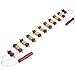 Red Beige Wood Back Body Massager Roller Stress Relief Tool
