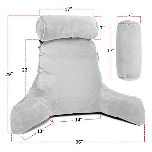 Nestl Reading Pillow Covers, (Cover ONLY) Extra Large Bed Rest Pillow