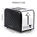 Vestaware 2 Slice Toaster, Extra Wide Slot Bread Bagel Toaster 2 Slice - Bagel/Defrost/Cancel Function, 6 Bread Shade Kitchen Toaster with Removable Crumb Tray for Bread Waffles, Stainless Steel