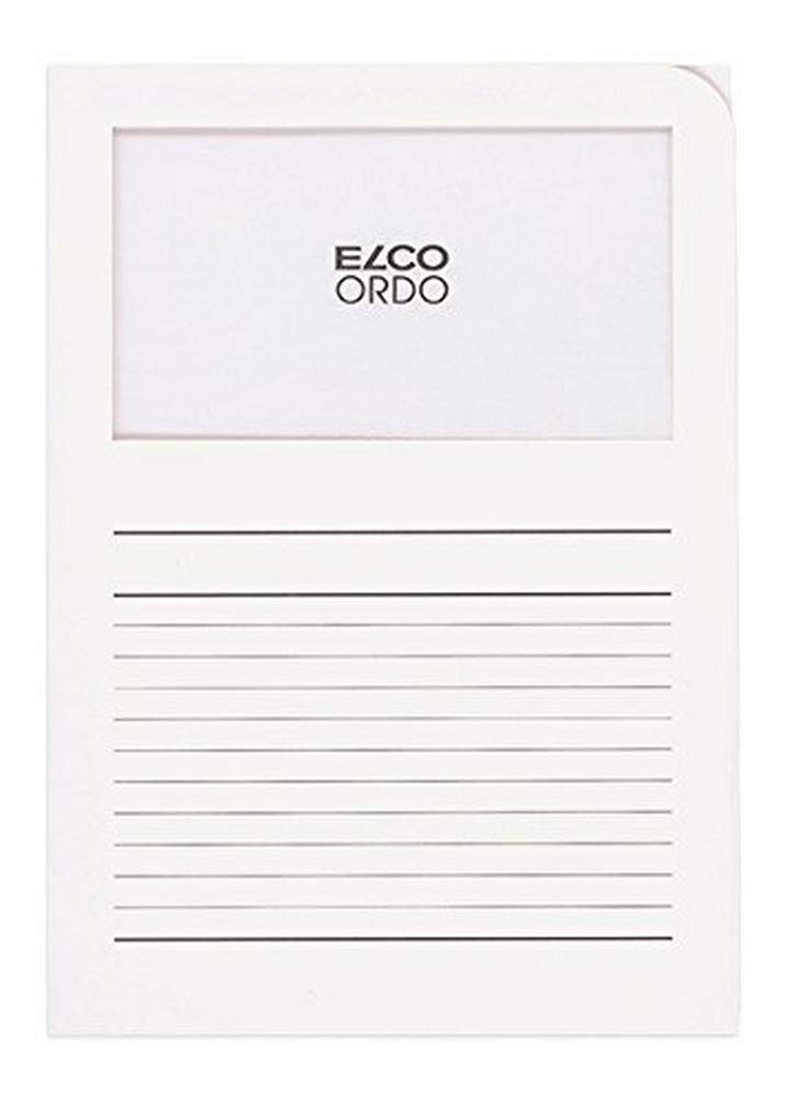 ELCO Ordo Classico, Organizer Folder with Window, 220 x 310 mm, 120 g/m², FSC Mix, White, Pack á 100 folders