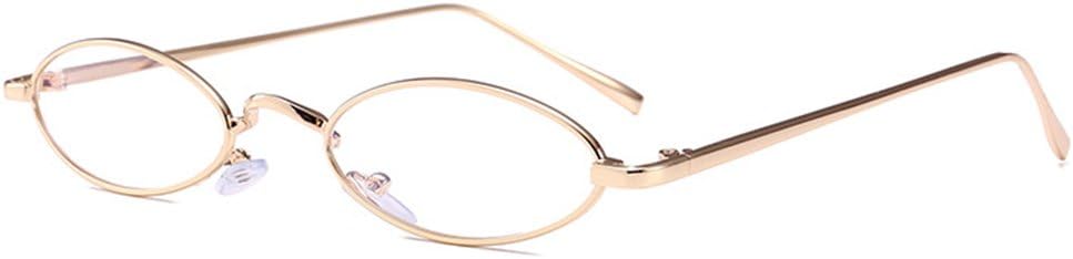Mxssi Small Oval Sunglasses for Men Women Retro Metal Frame Yellow Red Vintage sunglasses
