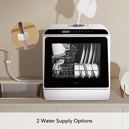 Countertop Dishwasher, HAVA Portable Dishwashers with 5 L Builtin